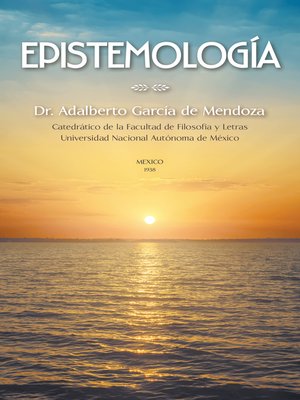 cover image of Epistemología